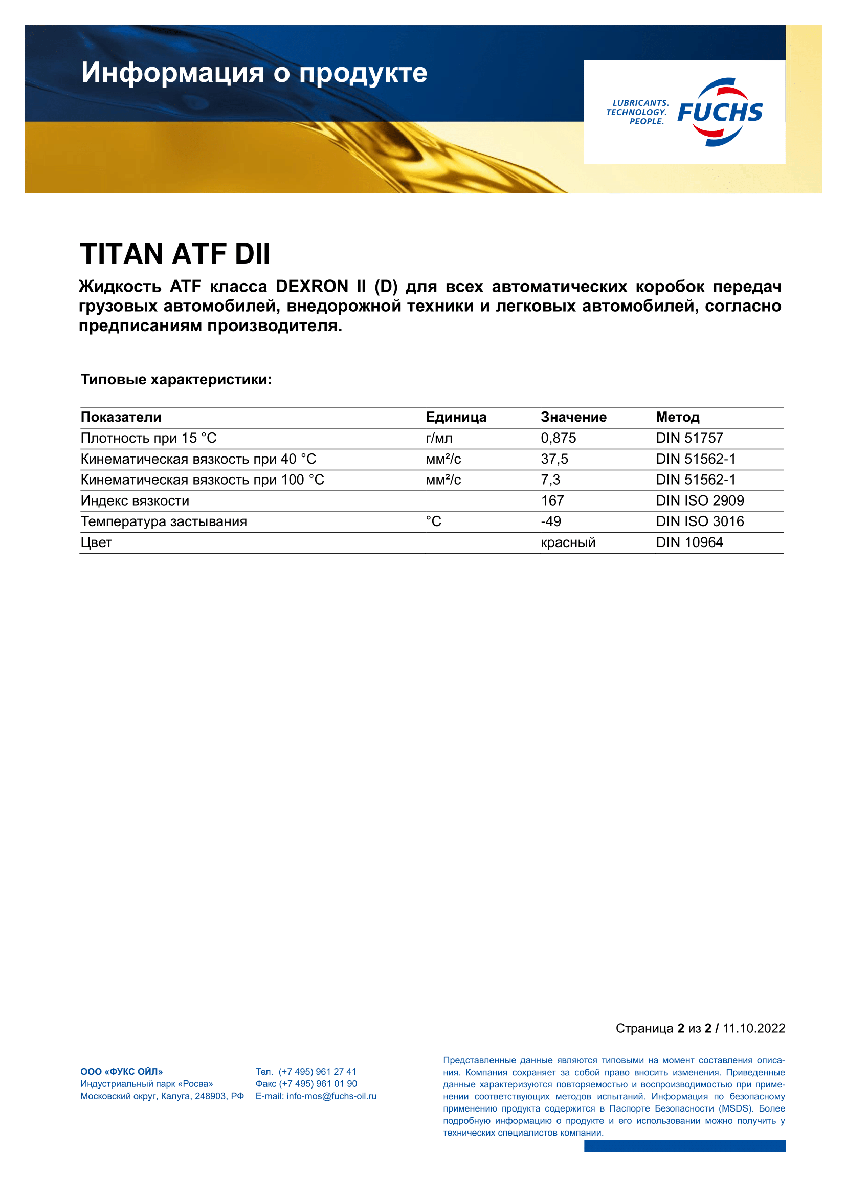 TITAN ATF DII