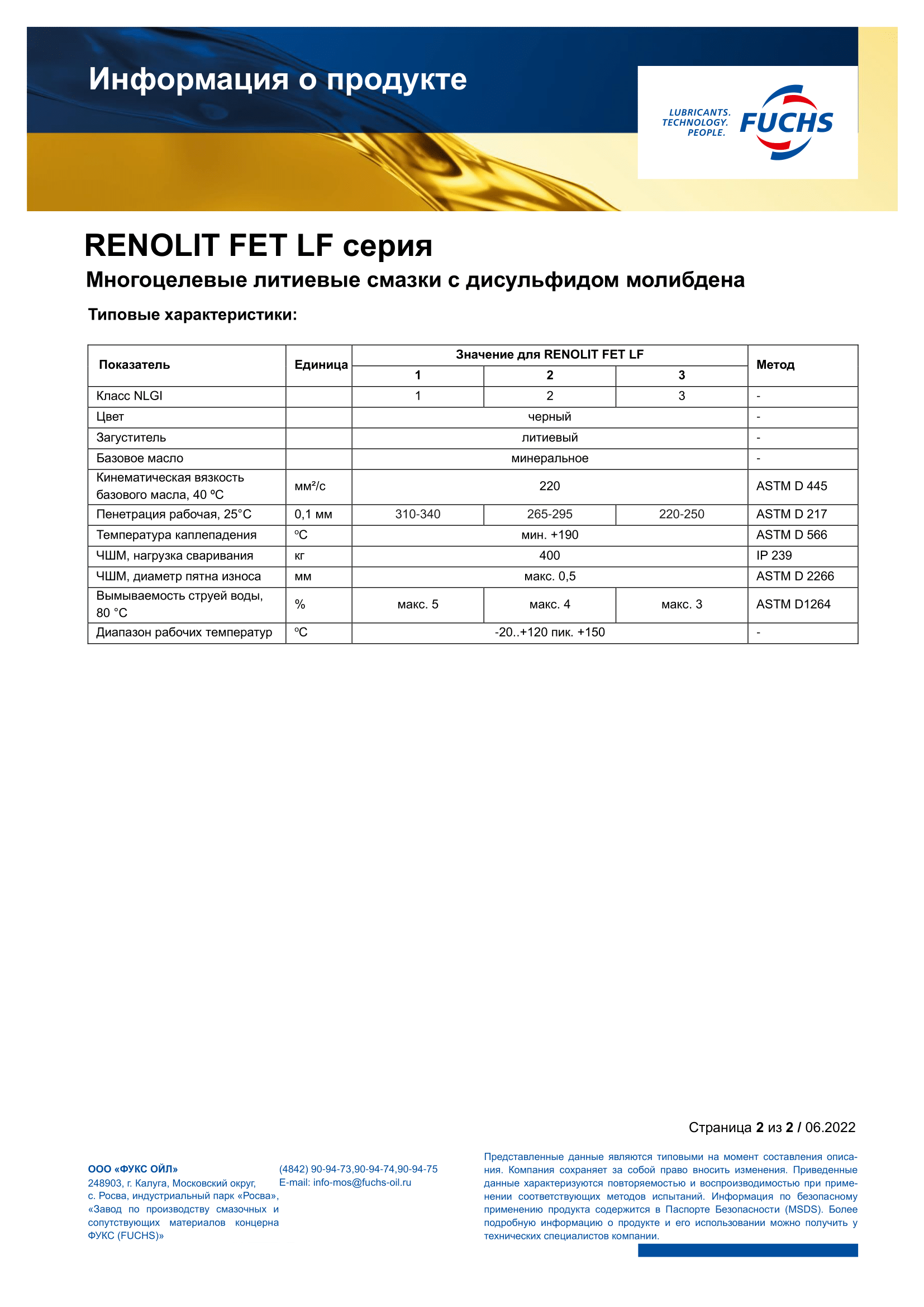 RENOLIT FET LF 1
